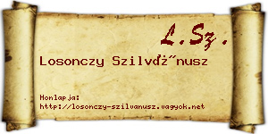 Losonczy Szilvánusz névjegykártya